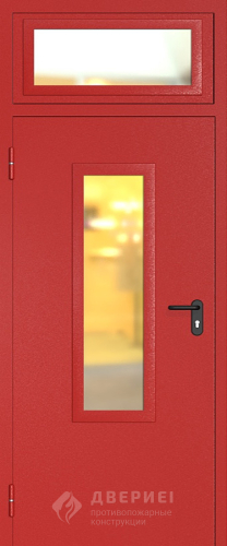 Дверь с фрамугой и стеклом №74