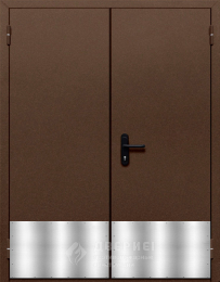 Огнестойкая дверь в офис двупольная - фото